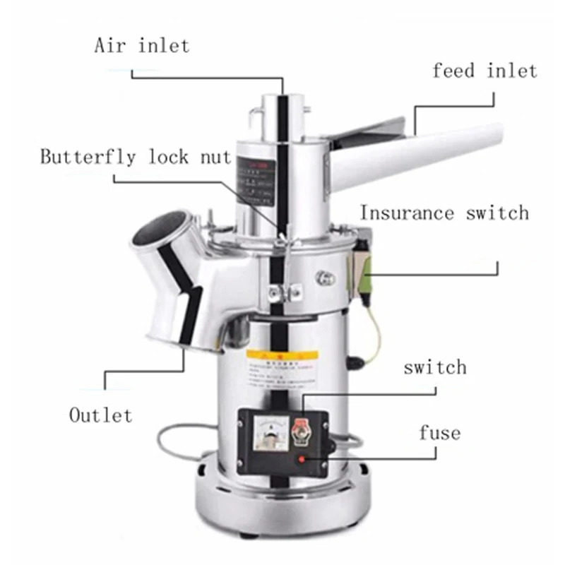 Commercial Electric Grain Rice Grinding Machine Animal Poultry Feed Corn Flour Milling Machine