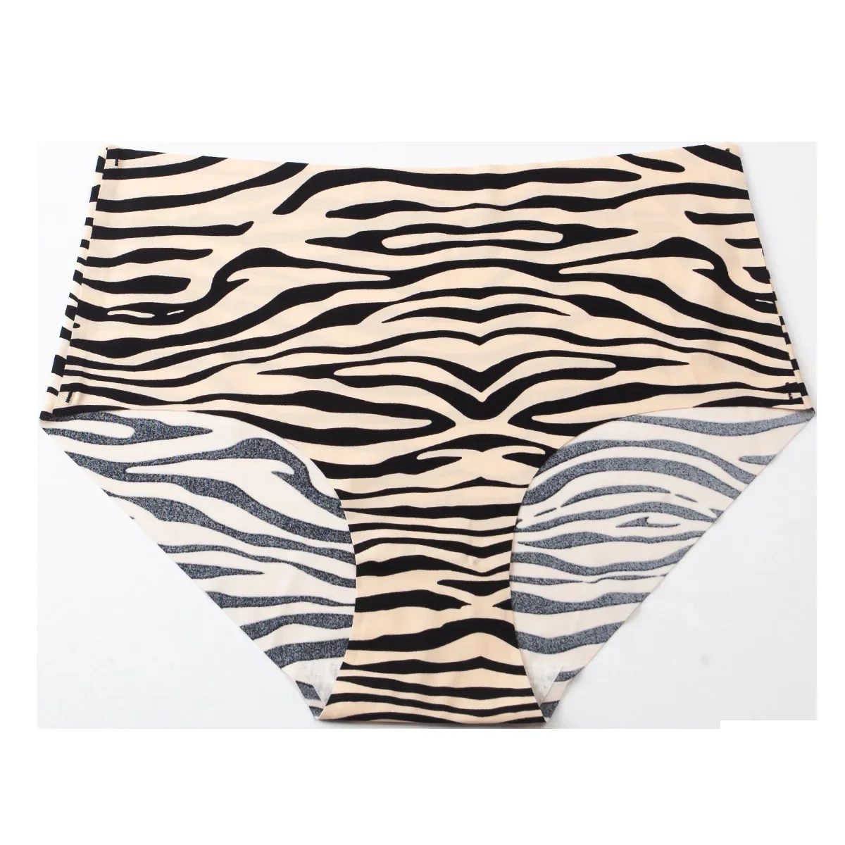 3 pçs calcinha de seda gelo sem costura feminina meados de cintura plus size leopardo impressão roupa interior meninas moda breve senhora conforto calcinha