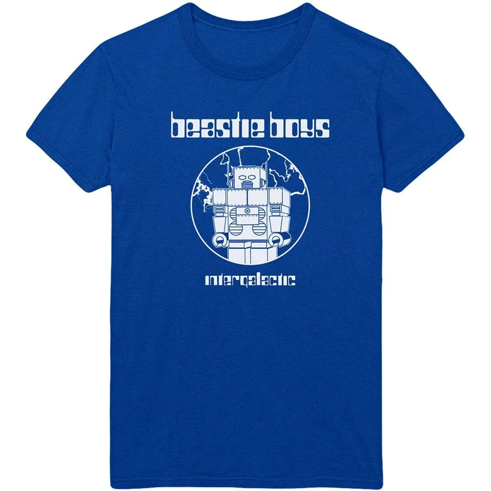 Beastie Boys Intergalactic Robot Grafik-T-Shirt, 100 % Baumwolle, Old-School-Hip-Hop-Print-T-Shirt, Unisex Retro Sci-Fi Streetwear