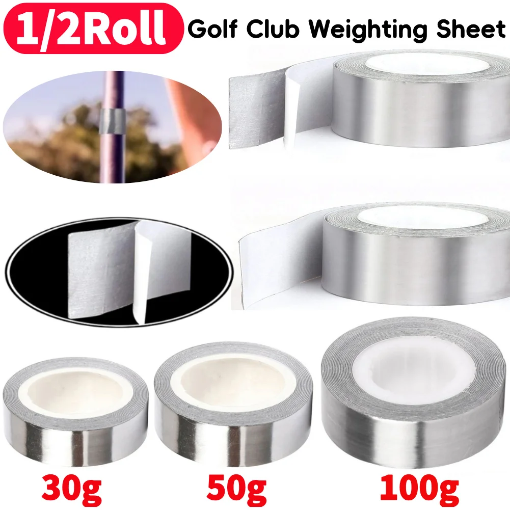 

1/2Rolls Professional Golf Weighted Lead Tapes High Density Lead Weights Golf Lead Tapes 30g 50g 100g for Wood Iron Putter Wedge