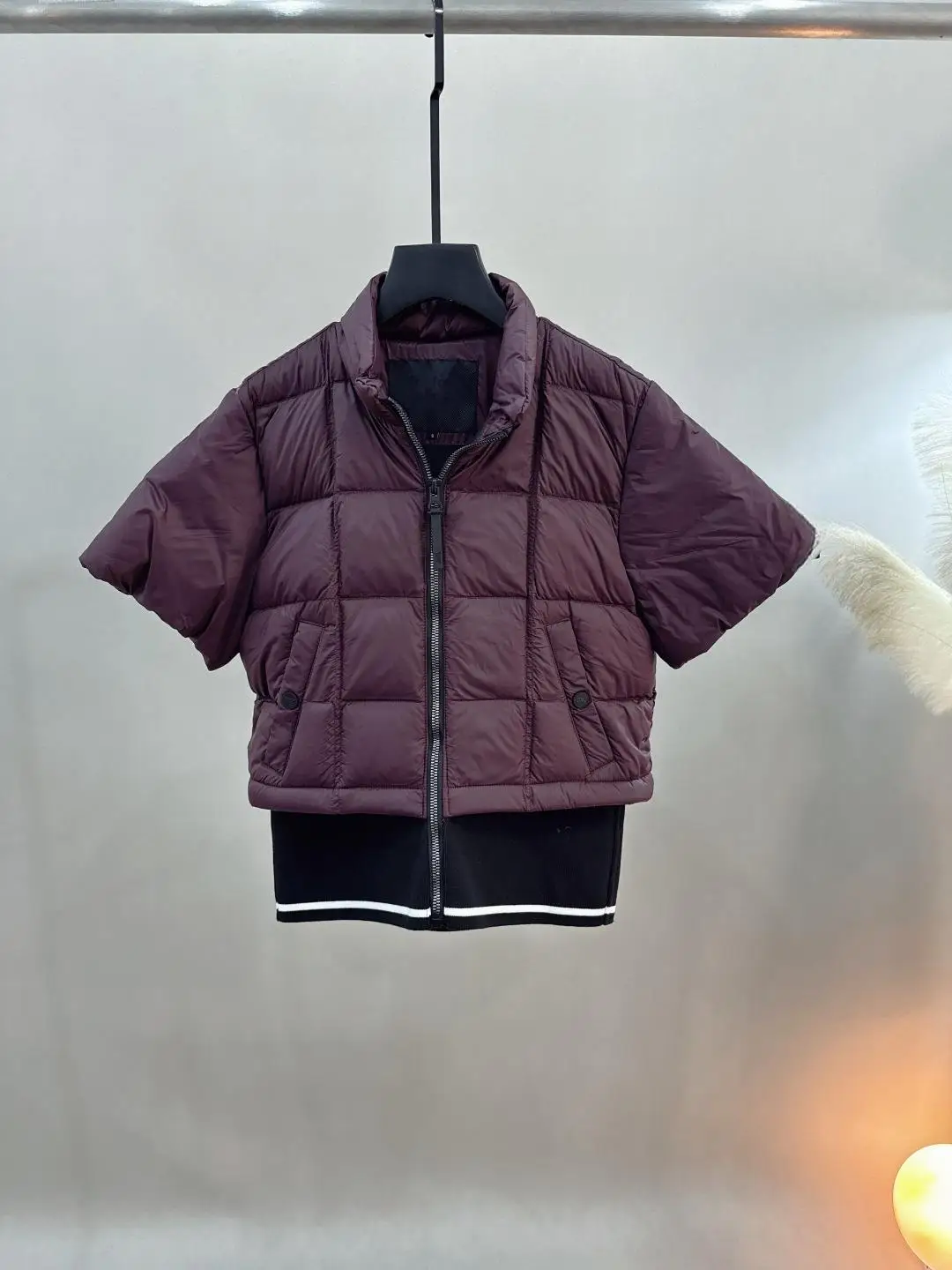 Women Early Winter Golf Down Coat Lightweight Warm Slim Waist Not Bulky Versatile Golf Casual Outerwear