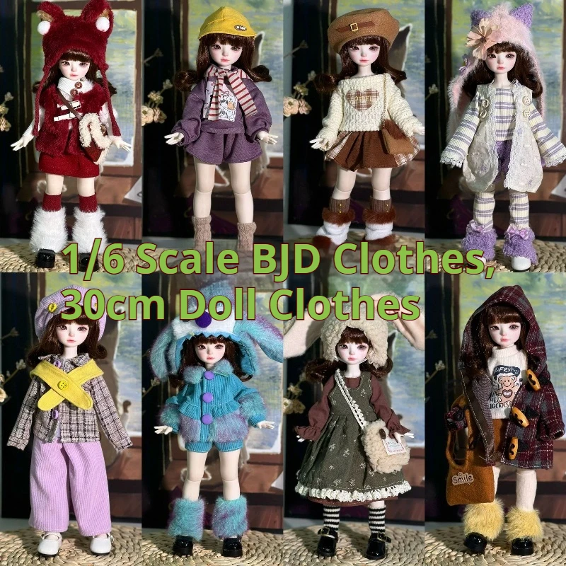 

Комплект одежды для BJD кукол 1/6 масштаба: плюшевый монстр-набор в коралловом стиле, ручная работа, для кукол 30 см, красивый, сочетающийся комплект.
