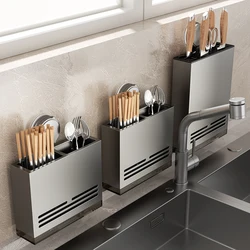 Kitchen Universal Suction Cup Knife Block Holder with Slots for Sharpening Rod Storage Stand Chopstick Holder To Protect Blade