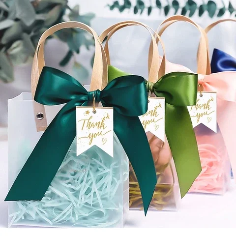 

5/10pcs Transparent Distributions Bags Wedding Souvenirs for Guests Pvc Bags for Small Bussines Wholesale Gift Packaging Bag