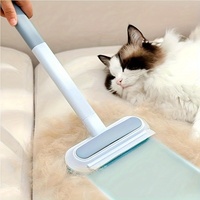 Dual-Action Washable Pet Hair Remover – Reusable Dog Fur Remover for Carpets/Sofas, Blue-Gray Bristles & Durable Grip