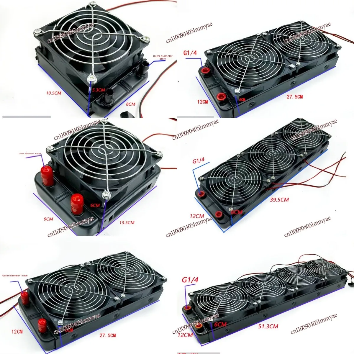 Water cooling aluminum water exhaust fan combined industrial cooling