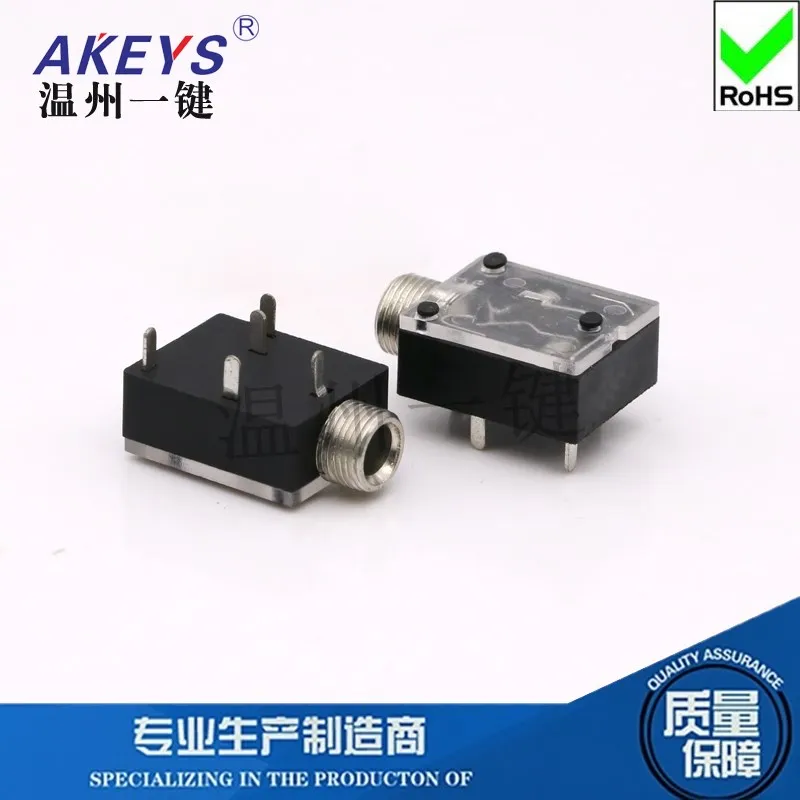 10pcs PJ-324M Power Socket 3.5 Headset Interface 5-Pin Pin Interphone Switch Ф 3.5Mm Socket USB
