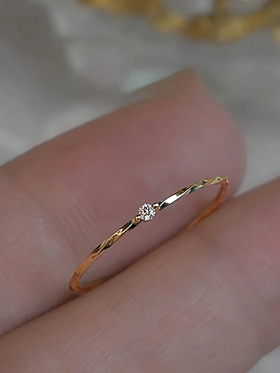 GRA Vintage-Minimalismus-Schnur-Ringe für Frauen, Geschenk, Original 925er Sterlingsilber, Verlobung, Ehering, hochwertiger edler Schmuck – Detail 1