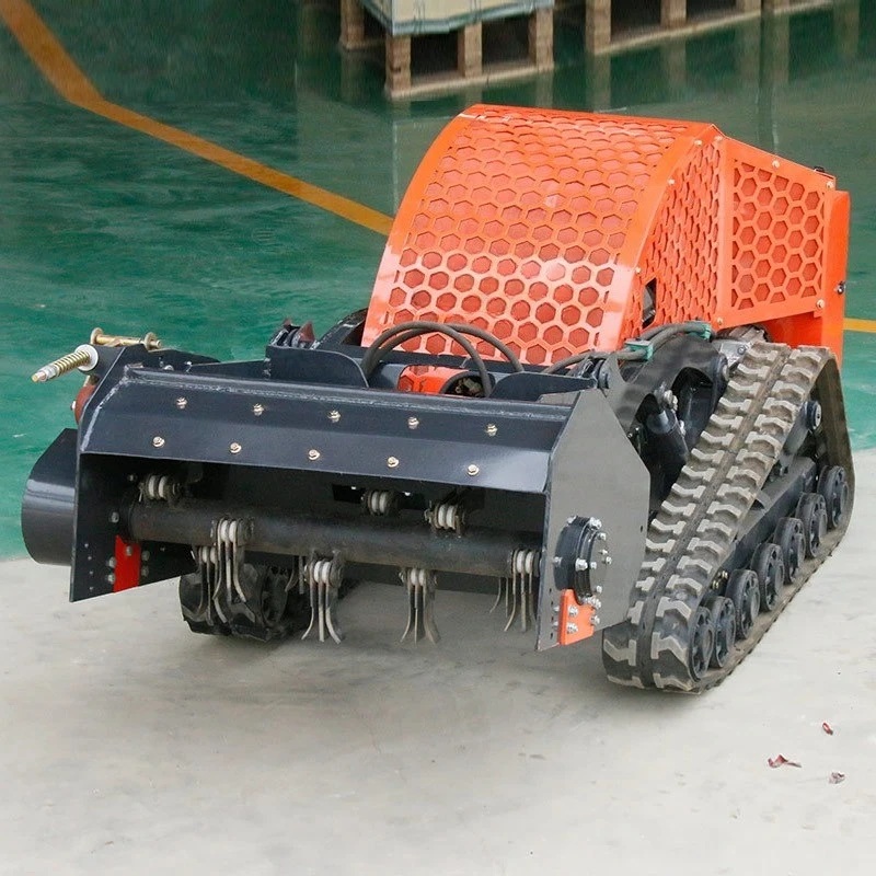 Isolation belt development robot crawler diesel pioneering machine multi-functional grass crusher automatic remote