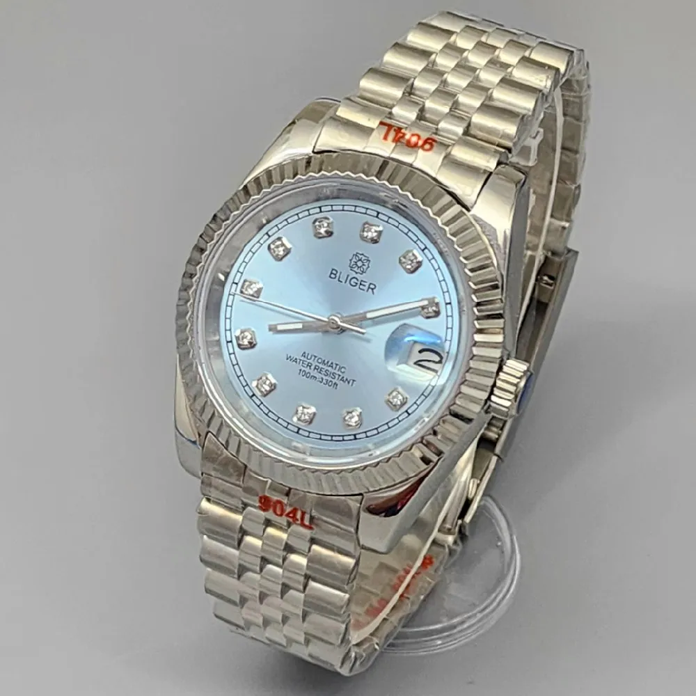 36mm 39mm Sapphire Glass 2024 New Style Stainless Steel Watch Japanese Nh35 Automatic Mechanical Movement N3