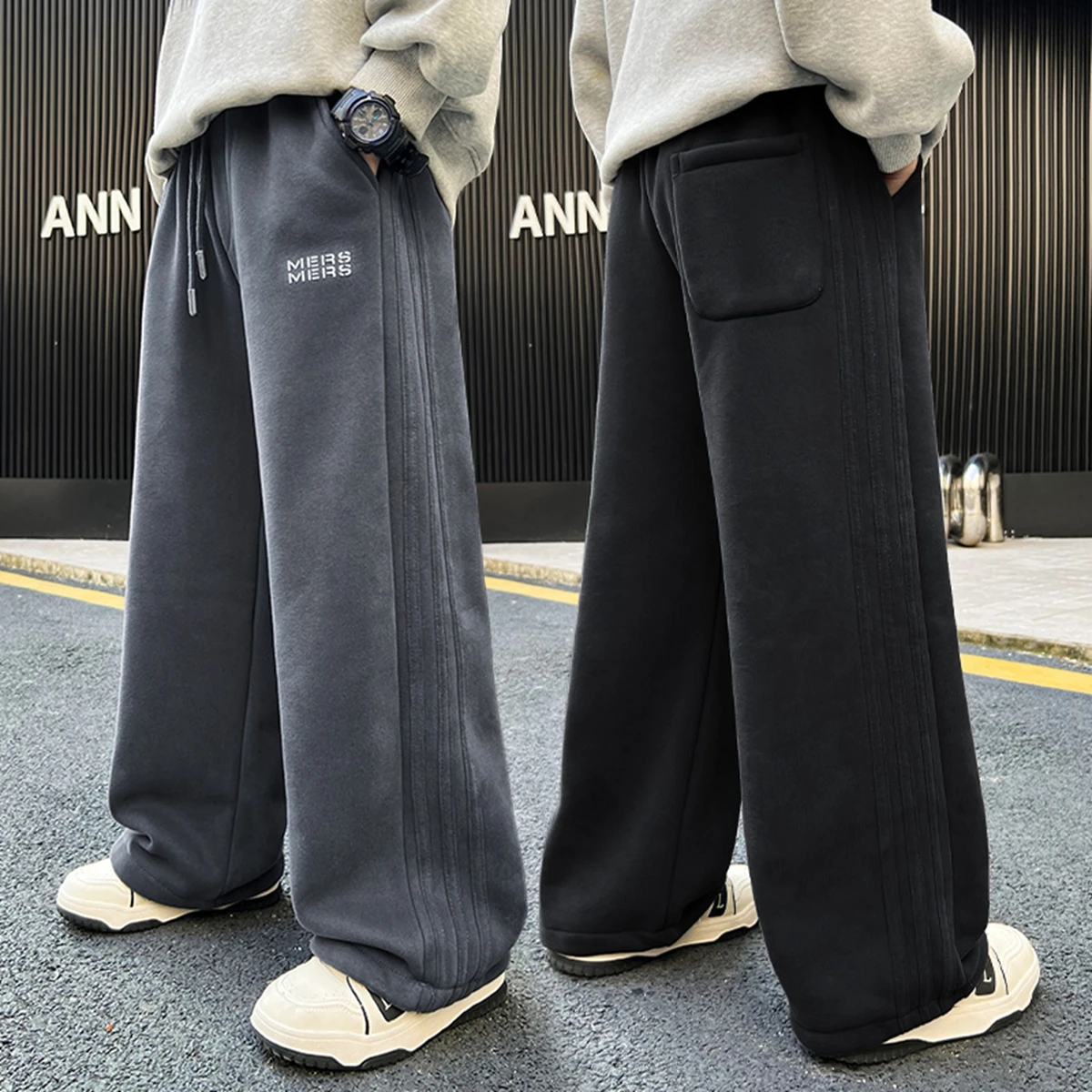 Spring Autumn Boys Sport Pants Children Casual Long Trousers Korean Style Cotton Polyester Blend Comfortable Soft Hand Feeling