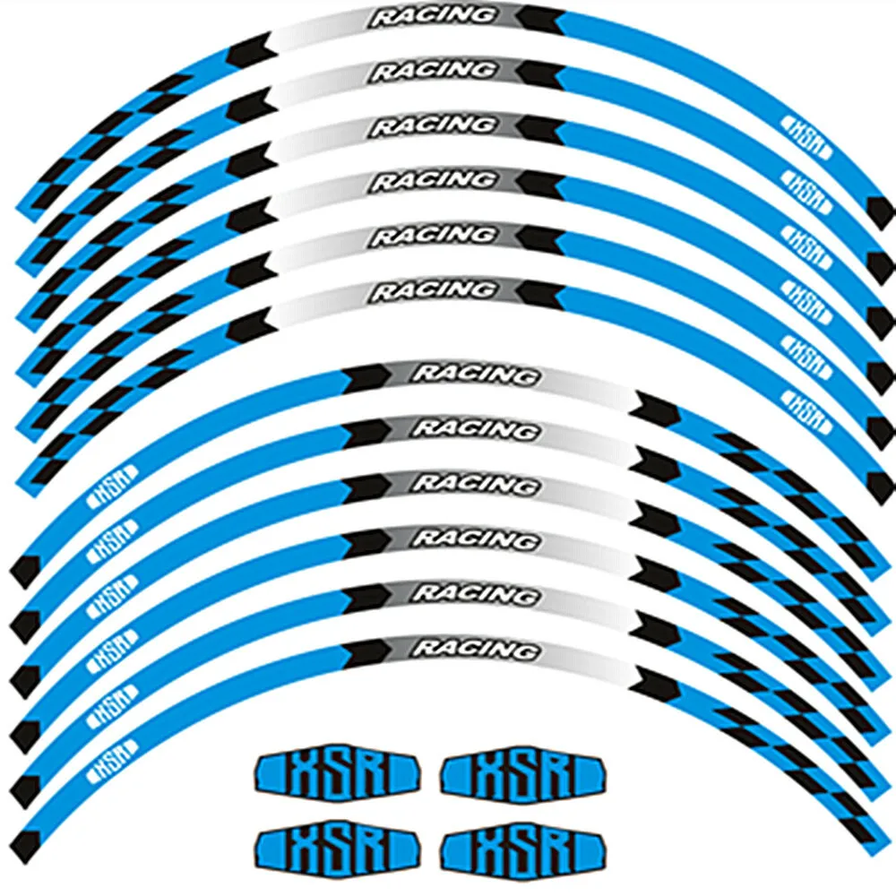 

17" Rim Stripes Wheel Decals Tape Stickers For YAMAHA XSR 700 XSR 900 2016-2021 Motorcycle Stickers Decals