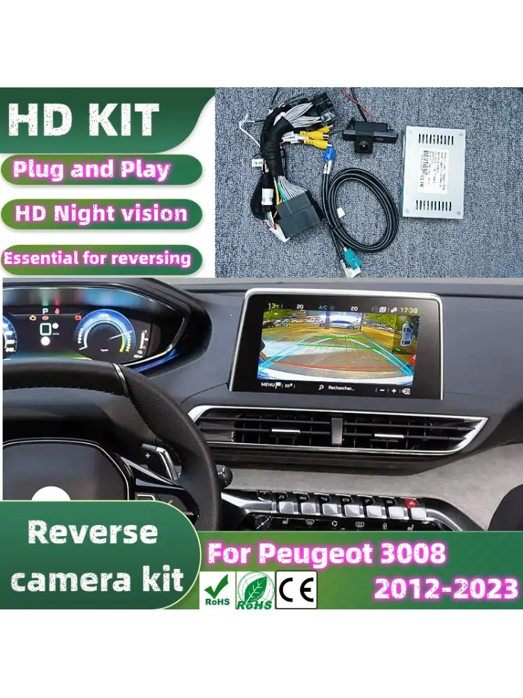 Parking Reverse Camera Voor Peugeot 3008 2012-2023 Originele Scherm Voor Achter Backup Camera Plug & Play - afbeelding 2