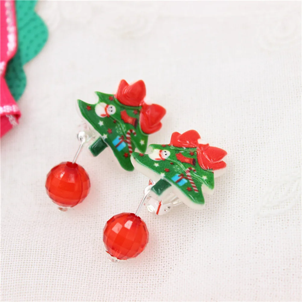 

Christmas Kids Earrings Children Ear Clips Bright Fun Styles Decorative Ear Accessories For Birthday Gift Dress Up