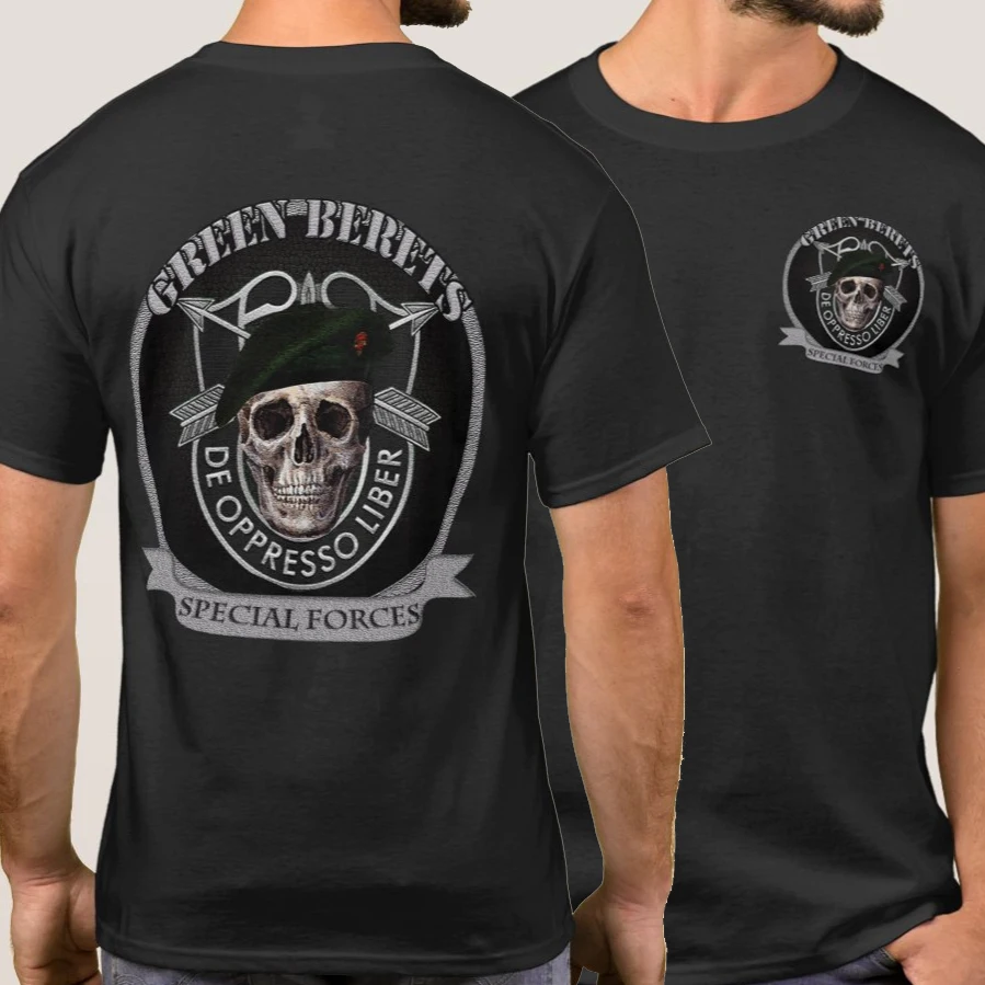 US Army Green Beret Special Forces Gear T-Shirt Summer Cotton O-Neck Short Sleeve Men T Shirt Oversize Streetwear Tees