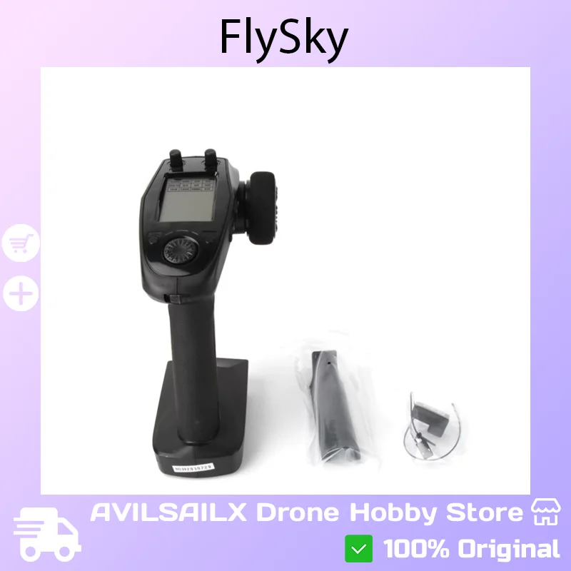 FlySky FS-GT5 2.4GHz 6CH AFHDS 2A RC Transmitter with FS-BS6 Gyro Receiver for RC Car Crawler Boat Tank Racing Models