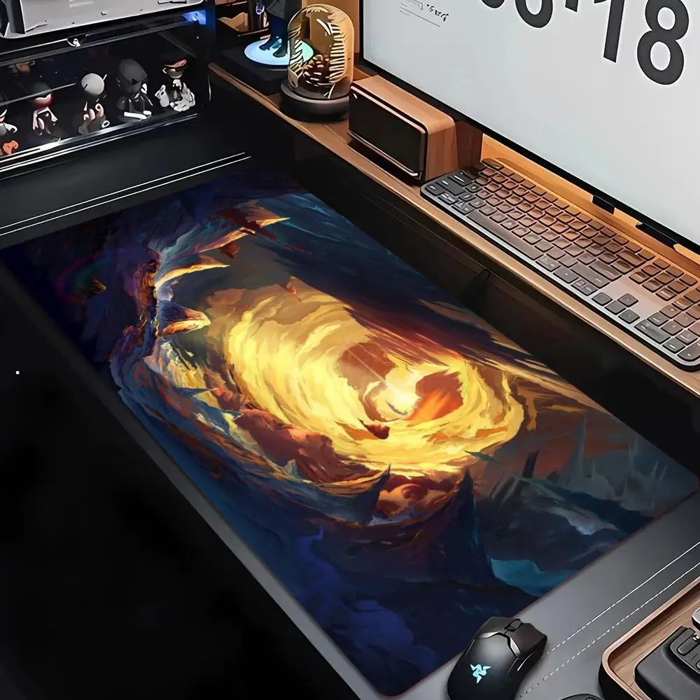 Swirl Cave Landscape Liquid Marble Abstract XXL Gaming Mouse Pad Non-Slip Rubber Keyboard Pad Desktop Office Computer Desk Mats