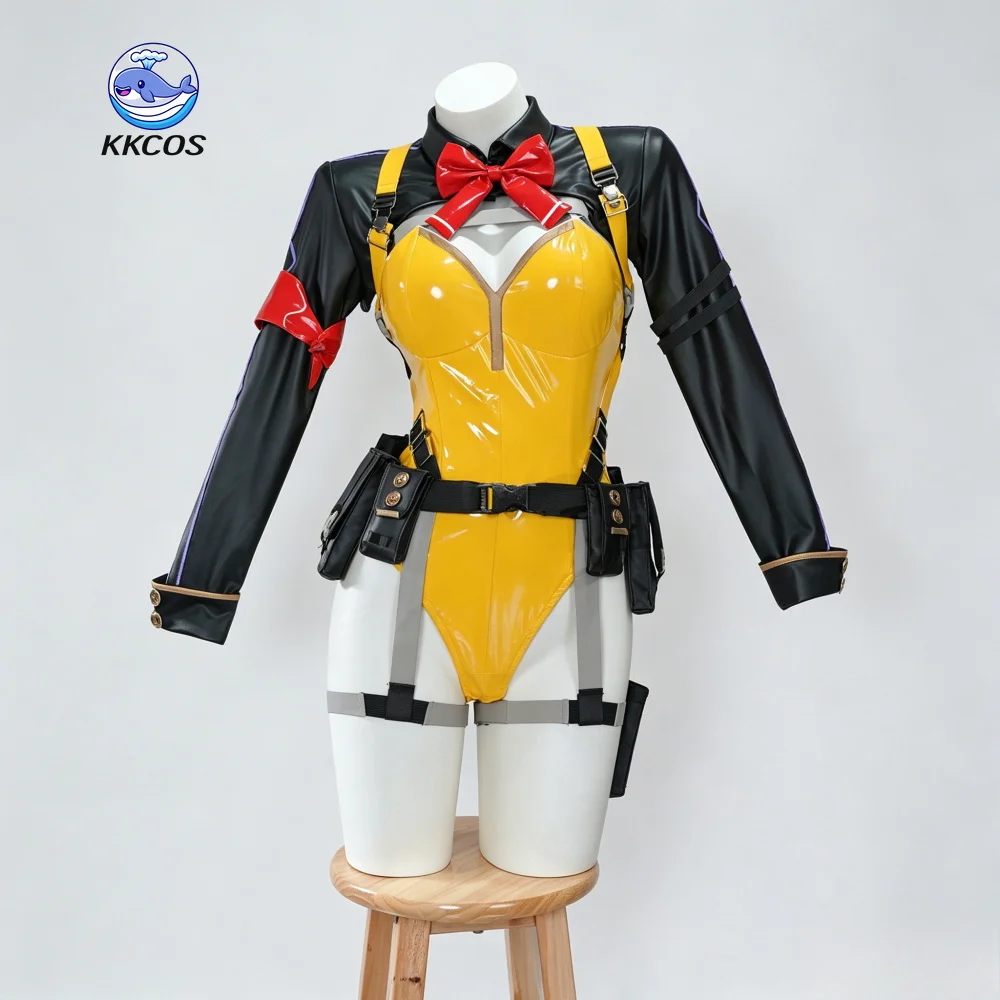 

KKCos Girls' Frontline 2: Exilium Vector Cosplay Costume Combat Bunny Shadow Women Jumpsuit Halloween Carnival Party