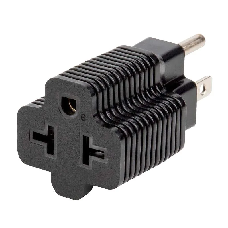 4-in-1 15 Amp Household Ac Plug to 20 Amp t Blade Adapter,5-15P to 5-20R,5-15P to 6-15R, 5-15P to 6-20R, 4 in 1 Ac Power Adapter