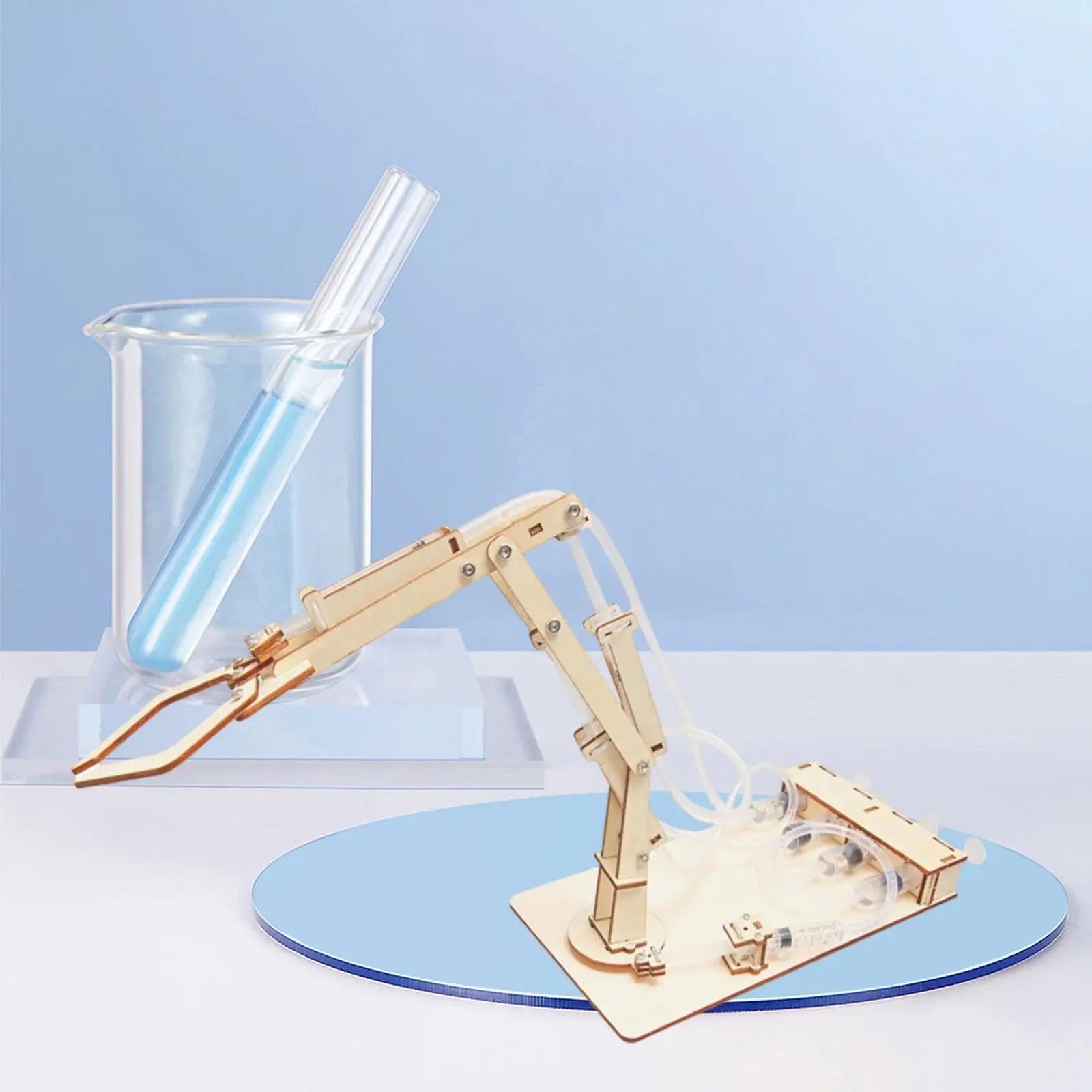 Hydraulic Lifting Robotic Arm 3D Wood Puzzle Assembly for Children Ages 8-13