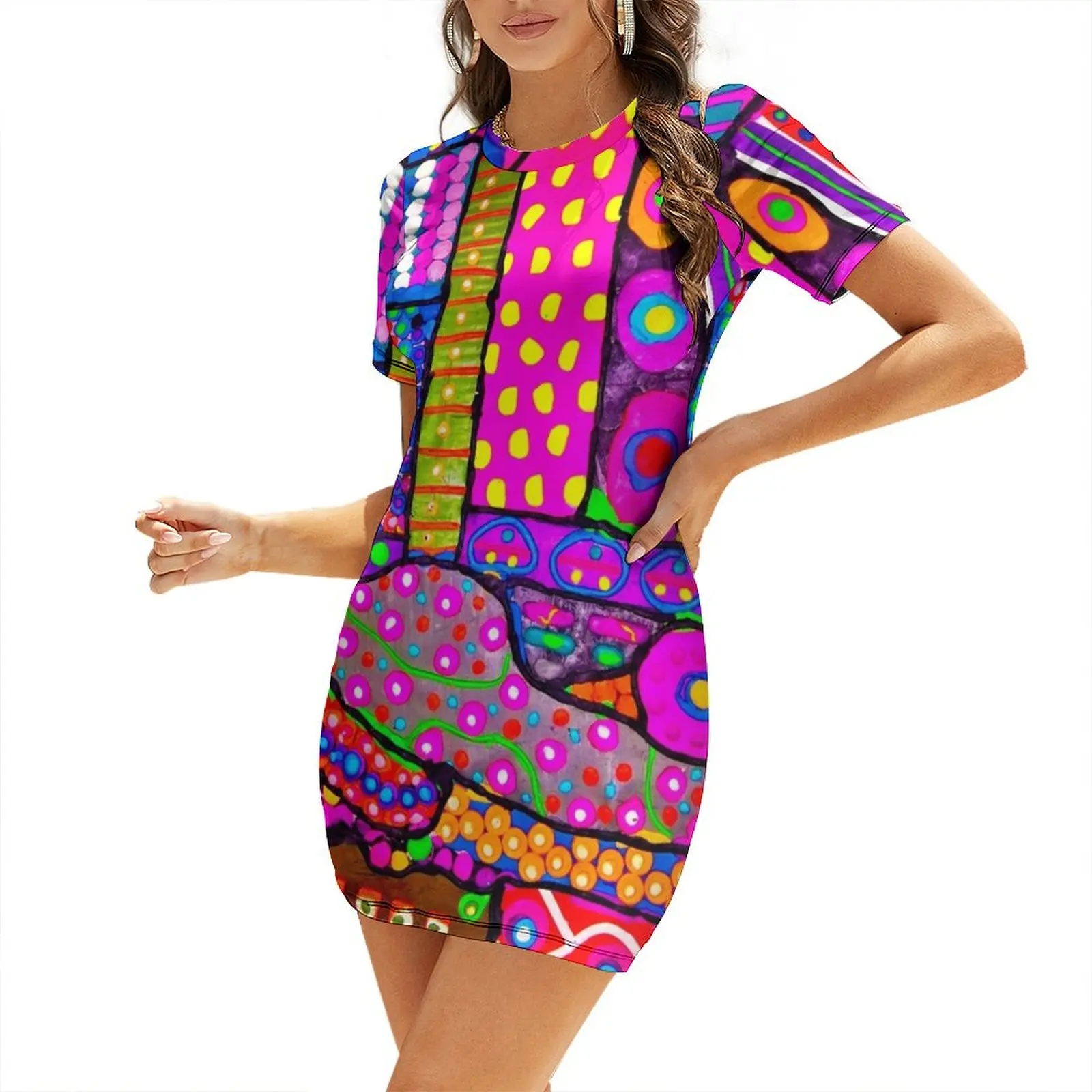 

How Did We Get to This Short-Sleeved Dress Long dress summer clothes african dresses for woman Dress