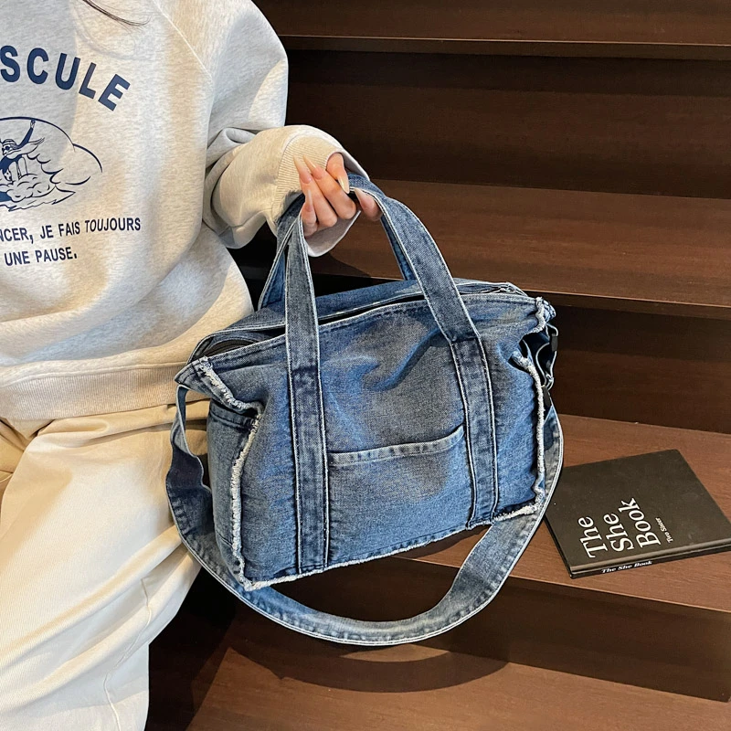 

Casual women's popular denim tote bag shoulder bag crossbody bag handbag bolsos de mujer bags for woman сумка ita bag bolsos