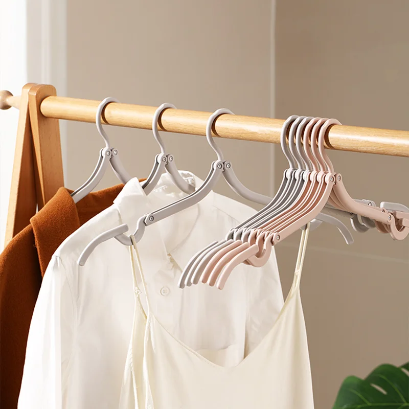 

5/10/15pcs Travel Folding Clothes Hanger Portable Clothes Hanger Rack Non-slip Clothing Rack Dryer Home Business Trip Essentials