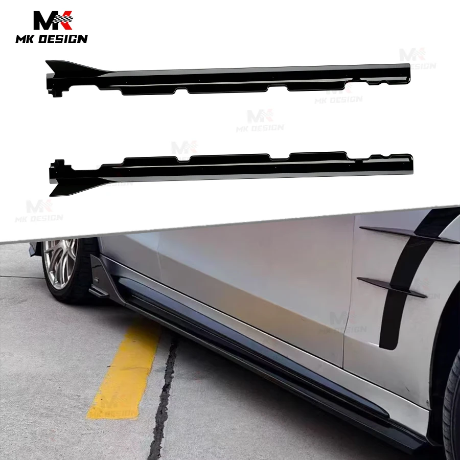 

VTEN Style ABS Side Skirts Extension Lip Apron For Mercedes Benz C-Class W205 C43 C63 C260 4 Doors Sedan 2015-2021 Side Skirts