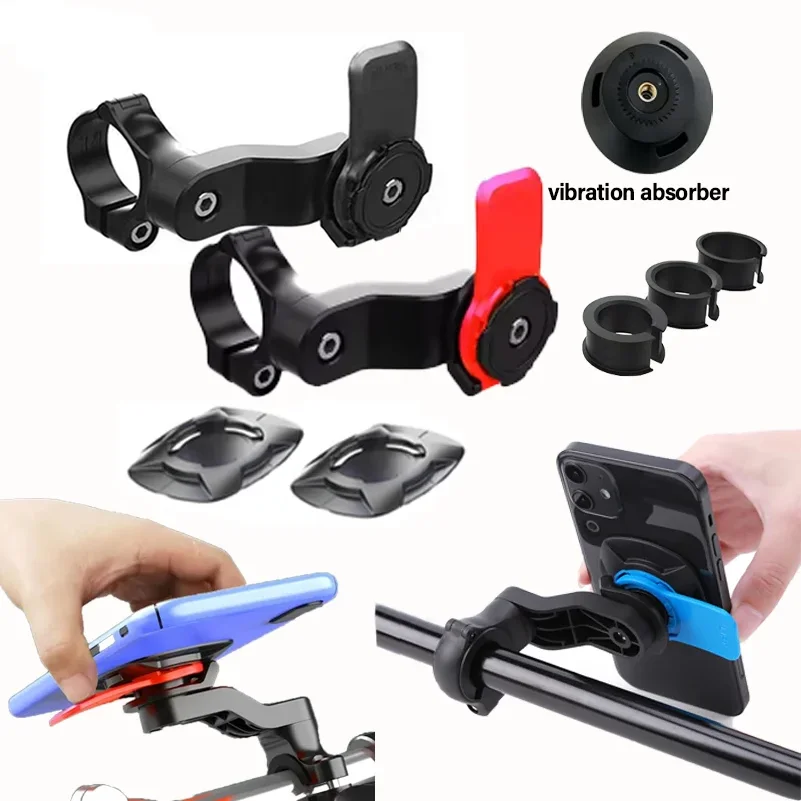 Motorcycle Phone Holder 360° Rotatable Bike Phone Support Anti-Shock Outdoor Riding Navigation Phone Bracket Cycling Accessories