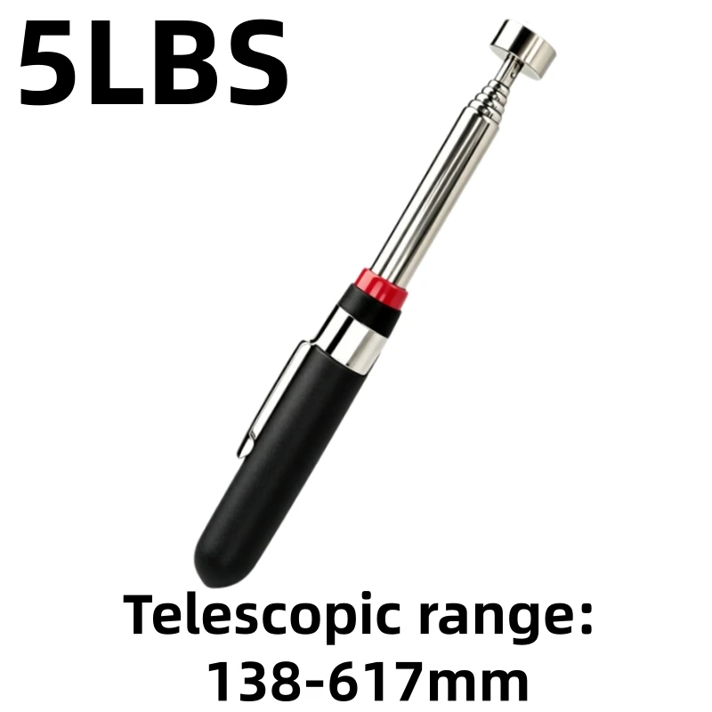 5/10/20LBS Teleskop-Magnetstab, nützliches Aufnahmewerkzeug zum Sammeln von Schrauben, Muttern und Metallteilen, ausziehbarer magnetischer Aufkleber – Detail 1