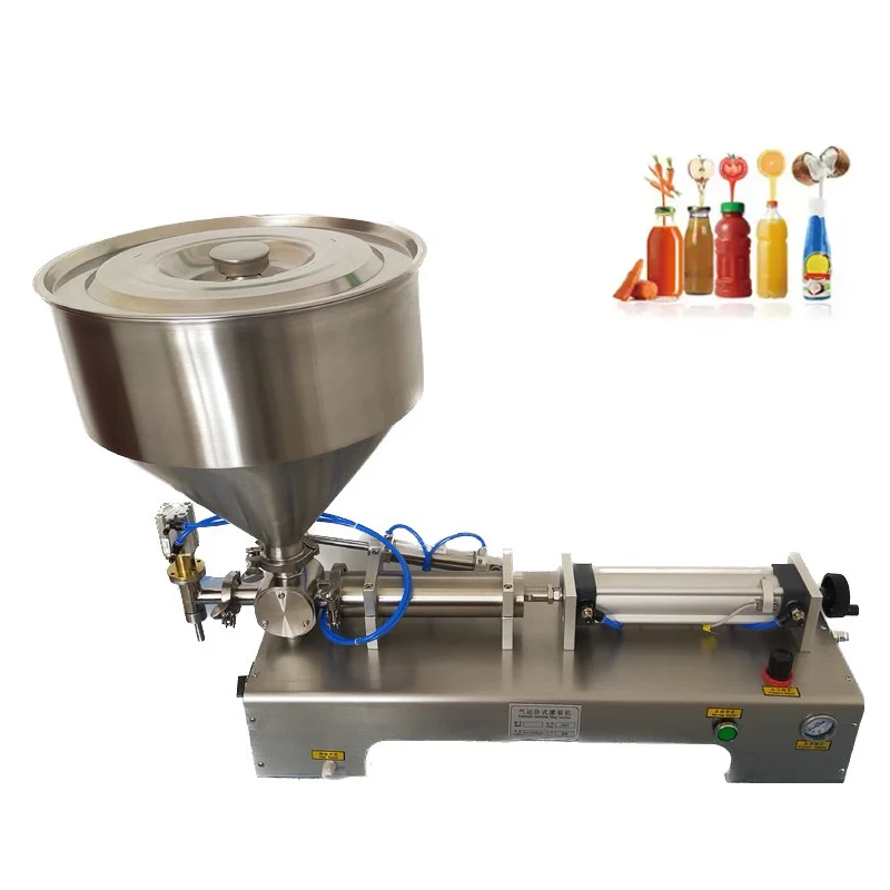 ماكينة تعبئة جل مربى زبدة الفول السوداني 110 فولت 220 فولت ماكينة تعبئة معجون المكبس الهوائي #3