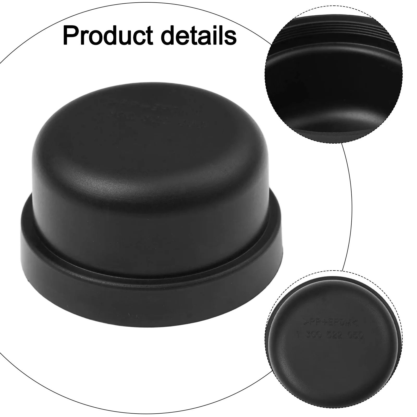 1Pc ABS Low Beam Bulb Cover/ For Smart Fortwo 451 Direct Fit Headlight Lamp Cap Replace A4518260324 Black
