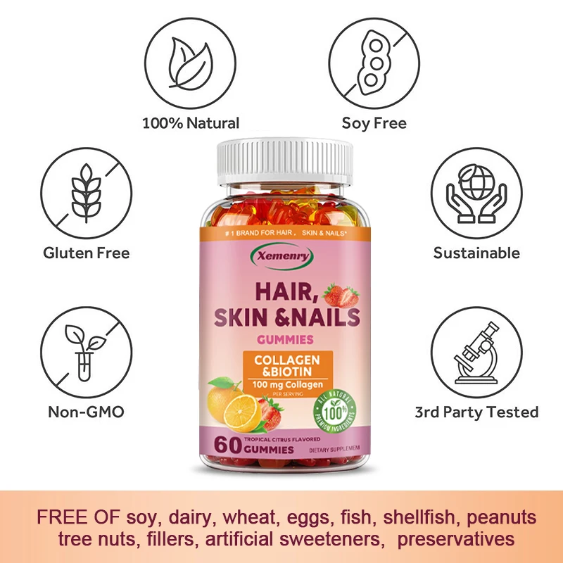 Gummy Vitamins - Support Healthy Hair, Nails and Skin