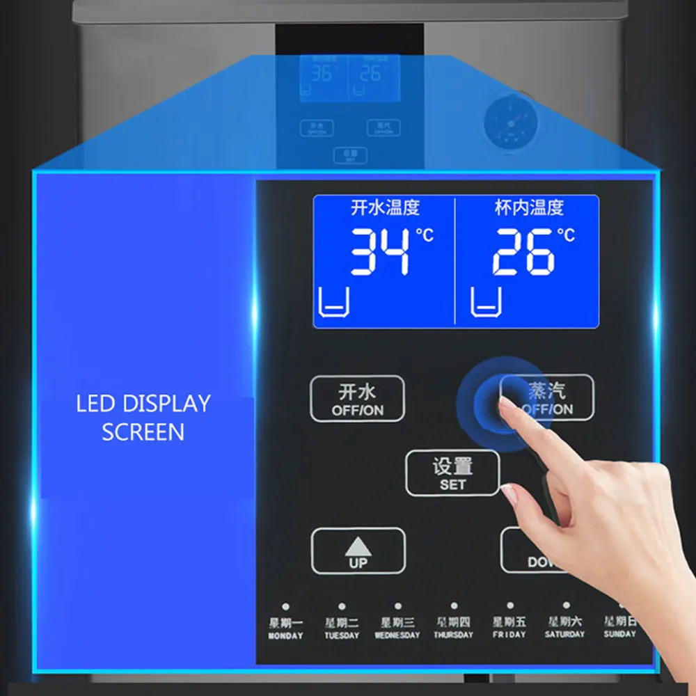 Dispensador de agua completamente automático, máquina de hervir agua a vapor, escritorio, café, leche, tienda de té, dispensador instantáneo de agua caliente