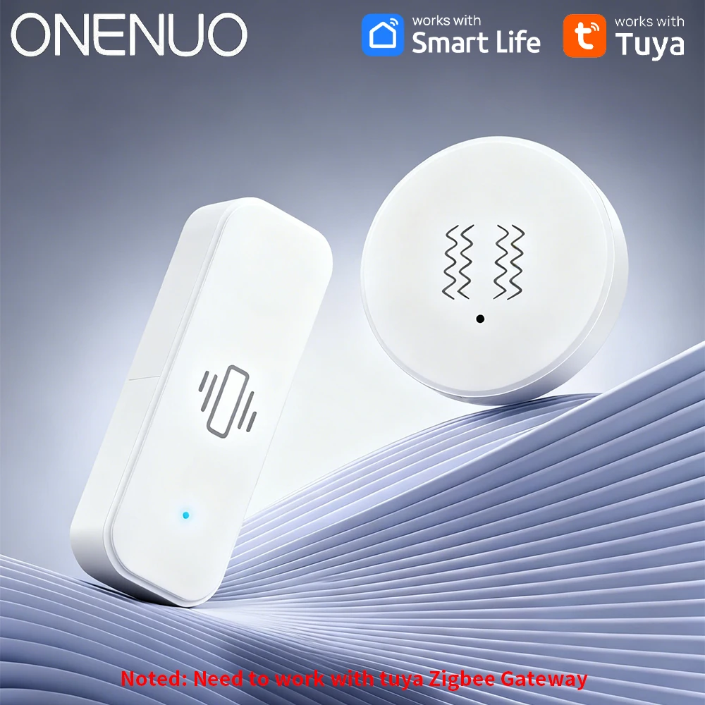 Tuya ZigBee Vibration Detector Smart Life App Monitor remote Security Protection Zigbee Sensor Motion Shock Alarm Need Gateway