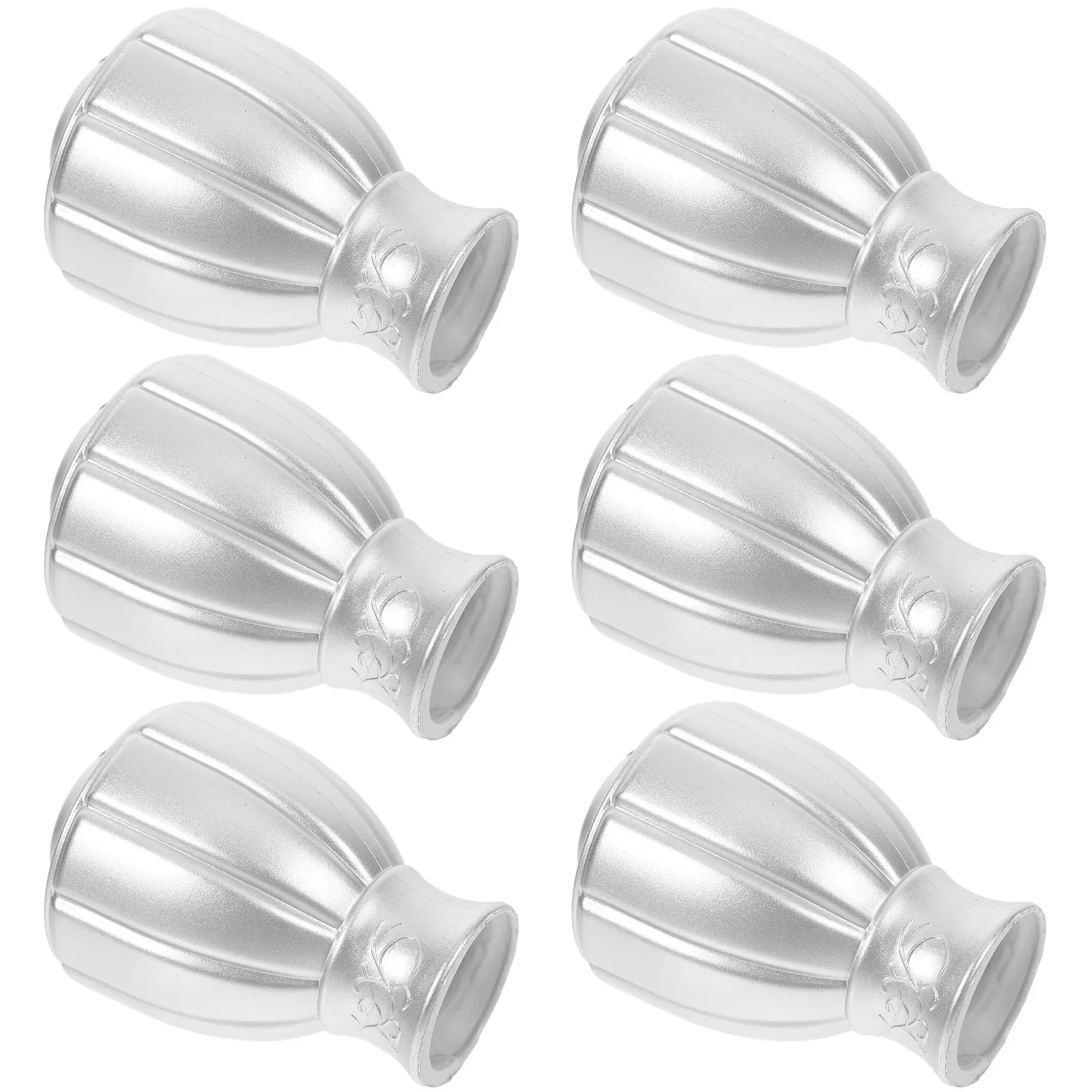 6Pcs Curtain Rod End Caps Drapery Finials Decorative End Plugs for All Rod Types Easy DIY Installation Elegant Living Room
