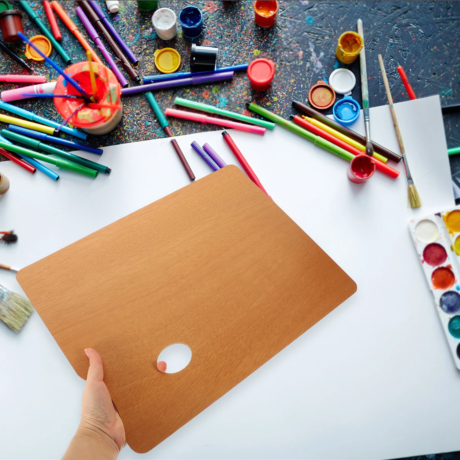 لوحة ألوان خشبية 30X40 سنتيمتر خمر نمط ثقب الإبهام النفط المغلفة سطح للزيت الاكريليك اللوحة لوازم الفن الخشب #4