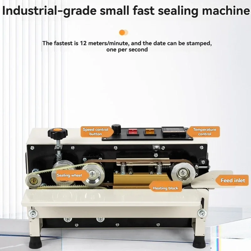 Automatic Continuous Food Sealing Machine Commercial Small Packager for Tea Bags Coffee Mooncakes Snacks Nuts Biscuits Packaging