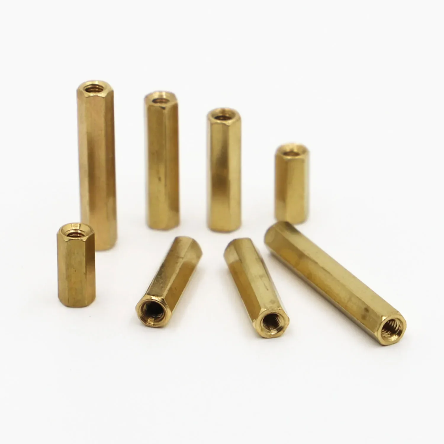 10pcs M2 M2.5 M3 M4 Hex Female to Female Brass Studs Pillars Standoff Spacers Screw Isolation Spacing Screws