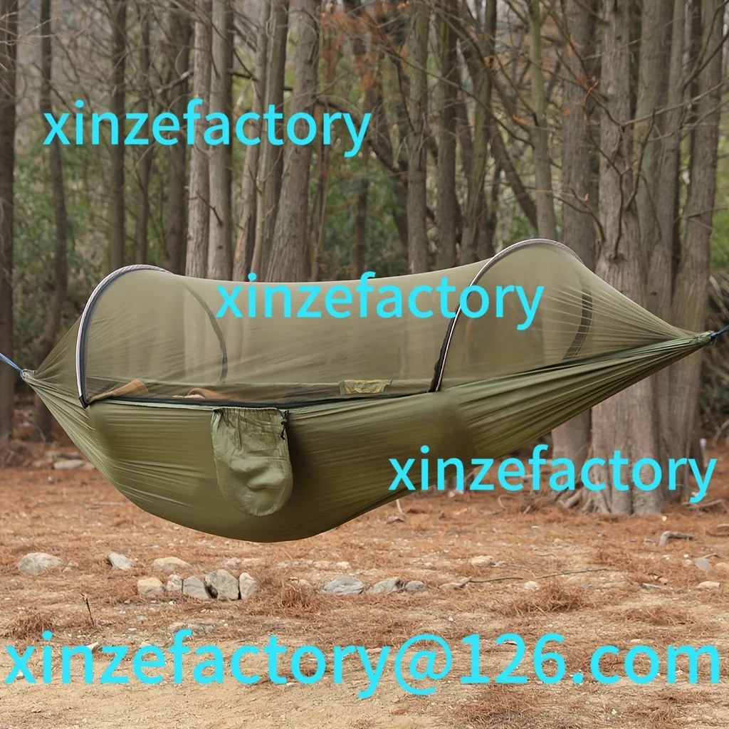 

Customizable 2 Person Camping Garden Hammock With Mosquito Net Outdoor Furniture Bed Strength Parachute Fabric Sleep Swing Porta