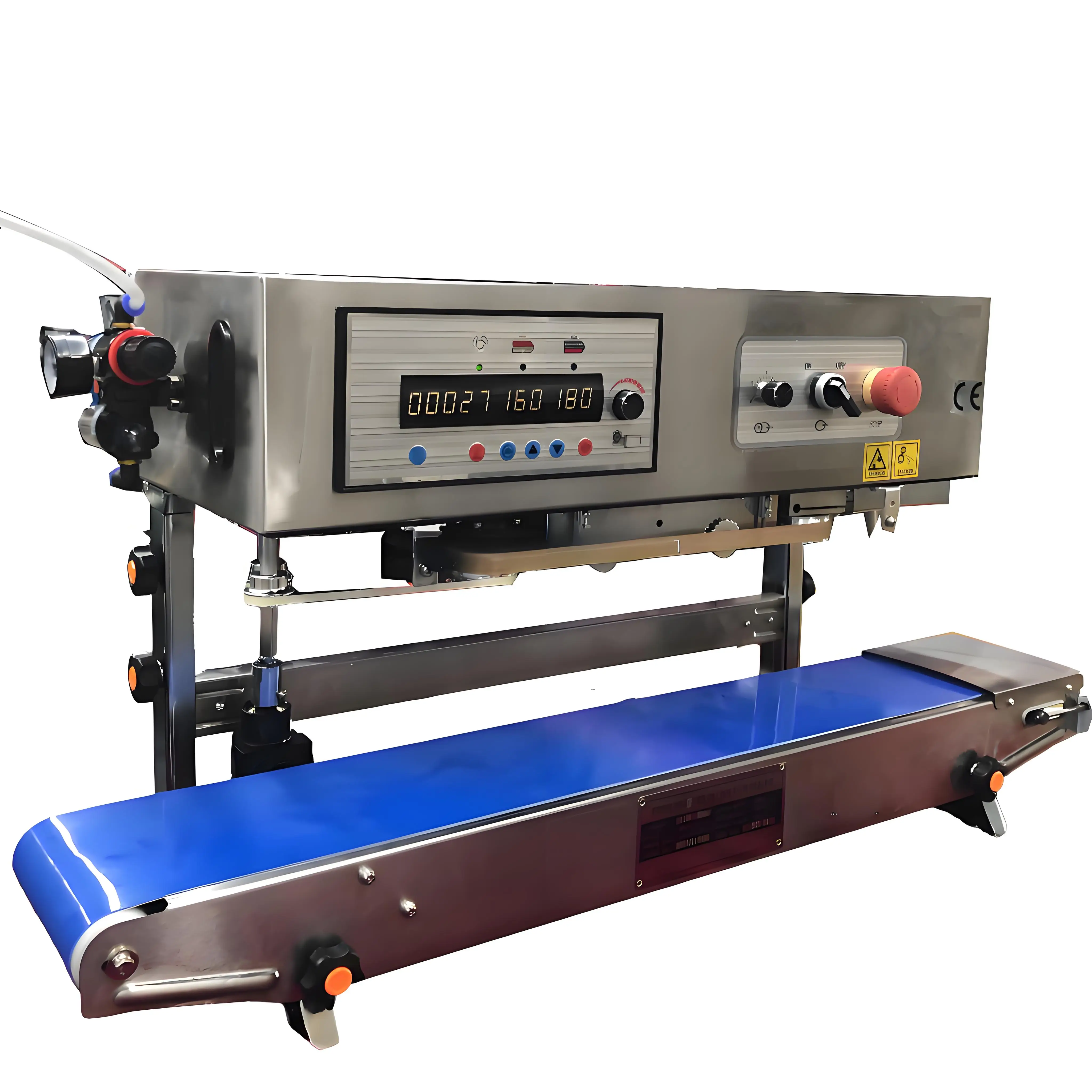 Automatic Vertical Nitrogen Gas Flushing Motor Bag Machine Plastic Bag Packet Heat Sealing Continuous Band Sealer