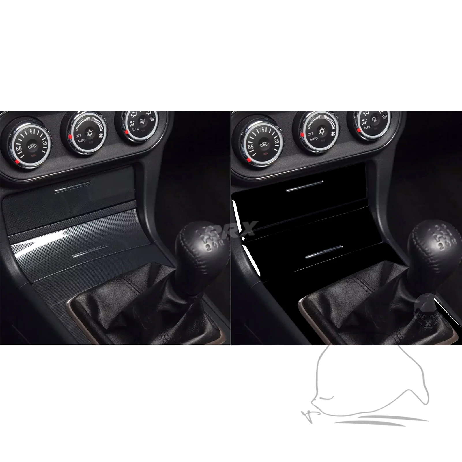 Glanzend Zwarte Koolstofvezel Deurgreep Covers Voor Mitsubishi Lancer 2008-2020 - Set Van 8 Auto Accessoires