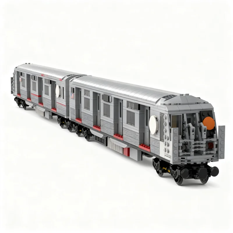 880pcs MOC R40 Slant Subway Car Model Building Blocks Architecture Toys Christmas Gifts Brick Craft DIY Idea Display Creative
