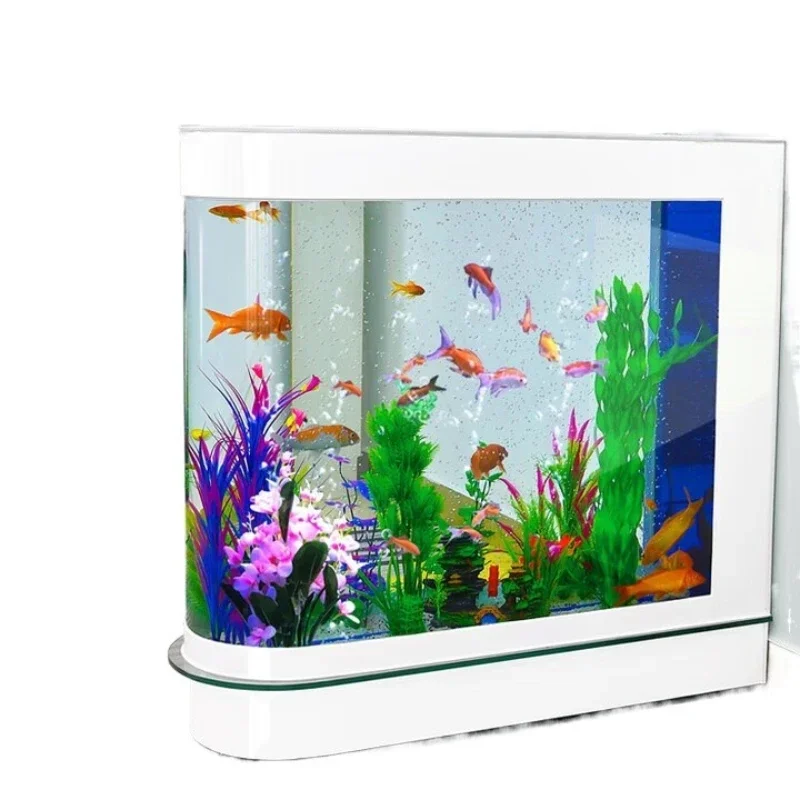Fish tank living room household medium aquarium glass 1.2 meters 1.5 meters ecological floor screen fish tank B length