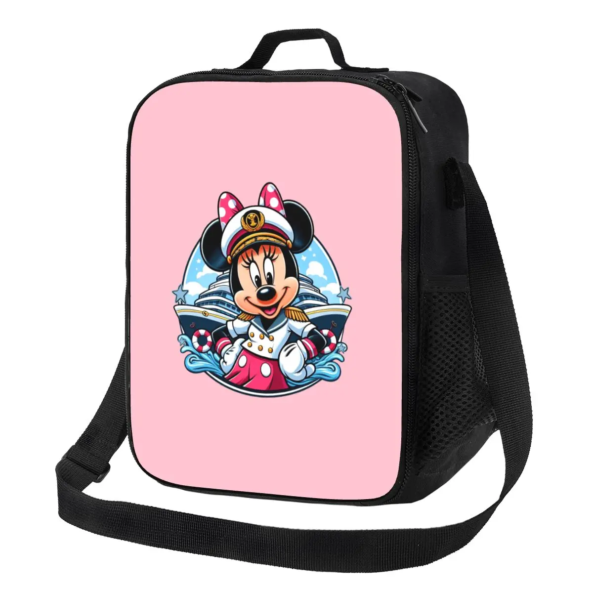 

Custom Mickey Mouse Ship Portable Lunch Boxes Women Leakproof Thermal Cooler Food Insulated Lunch Bag Kids School Children