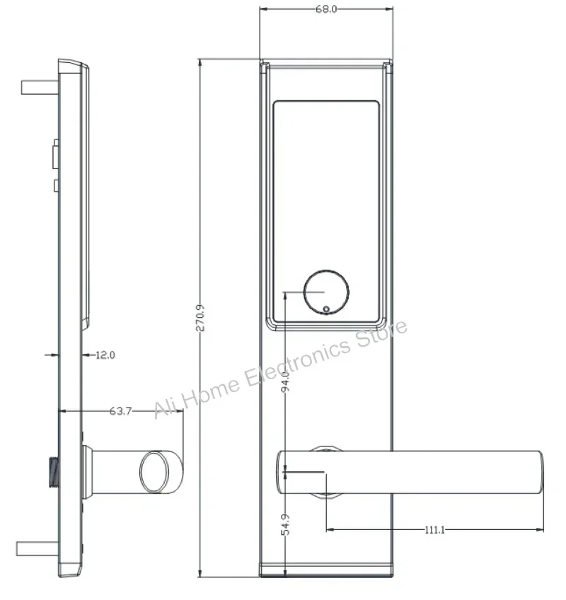 Hotel Wooden Door Lock Smart Magnetic Card Induction Lock Hotels Homestays Apartments Stainless Steel Safety Lock with Key