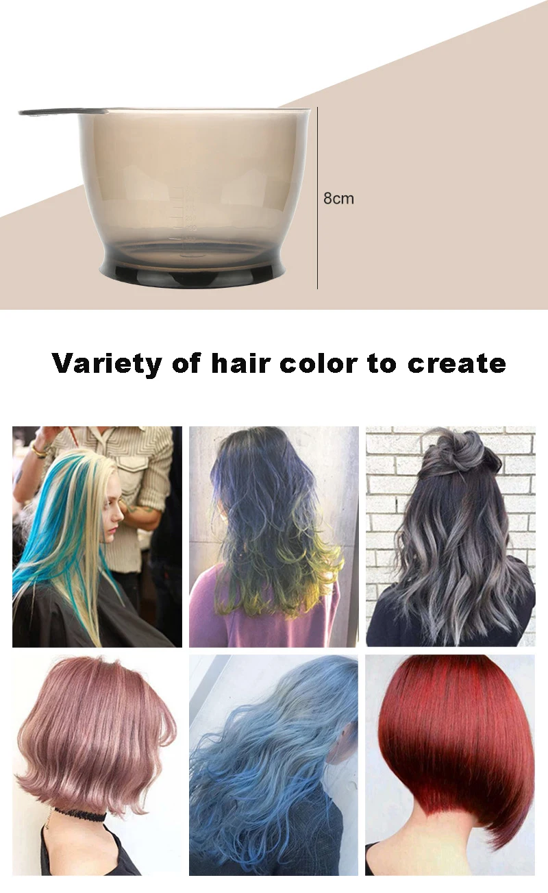 Haarfarbe Farbe Pinsel Schüssel Set mit Ohr Kappen Mischstab Haar Tönung Sterben Färben Applikator Pinsel Friseur Stil Zubehör – Detail 7