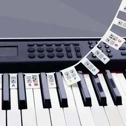 Piano Notes Guide with box for Beginner, Silicone Reusable 88-Key Full Size Removable Piano Keyboard Note Labels for Learning