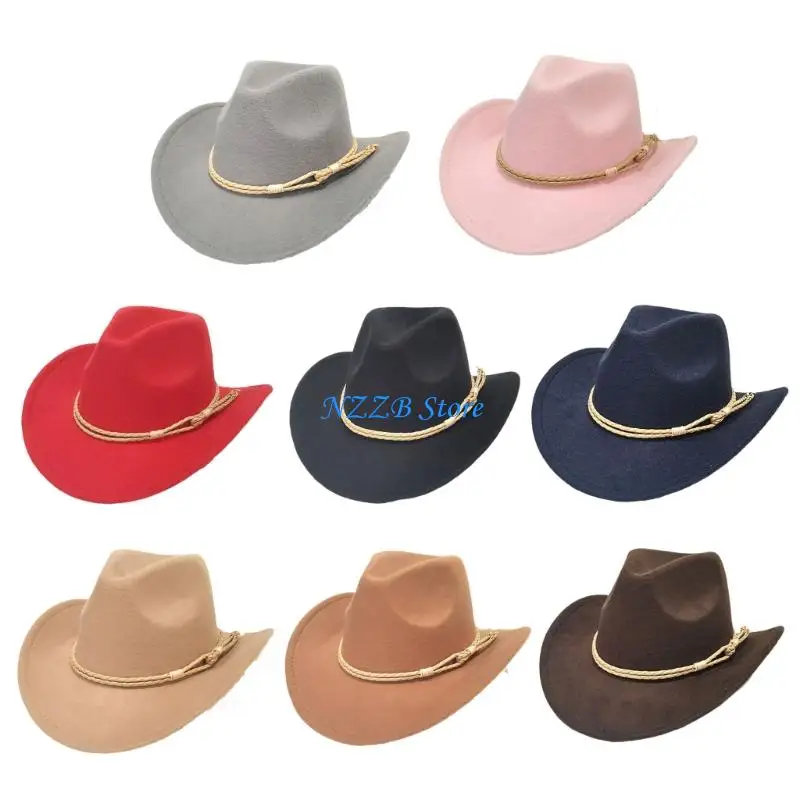 

T21F Stylish Western Hat For Adults And Children Perfect Addition To Your Fashion Collection Fashion Costume Hat