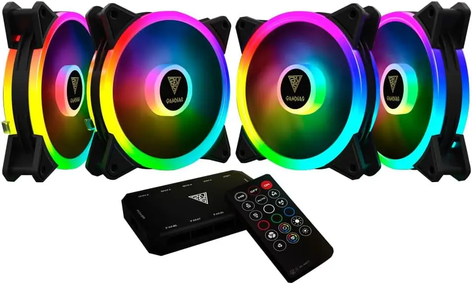 

120mm RGB Case Fan 1500RPM for Gaming PC Enclosure - Quiet Cooling